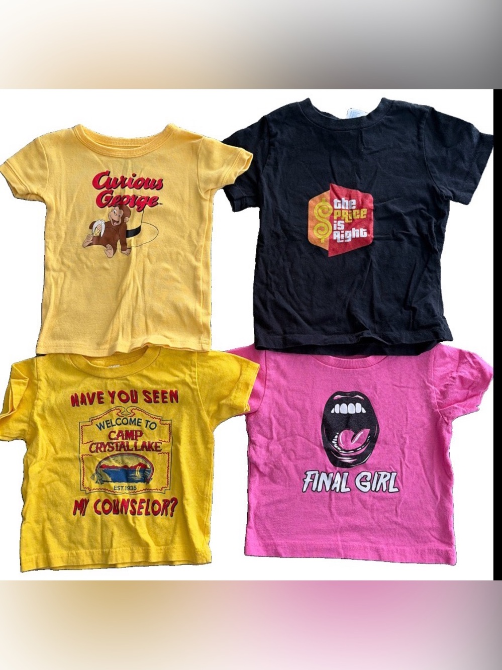 Yellow Kids Tee - Playful Graphic Shirts 2T Bundle
